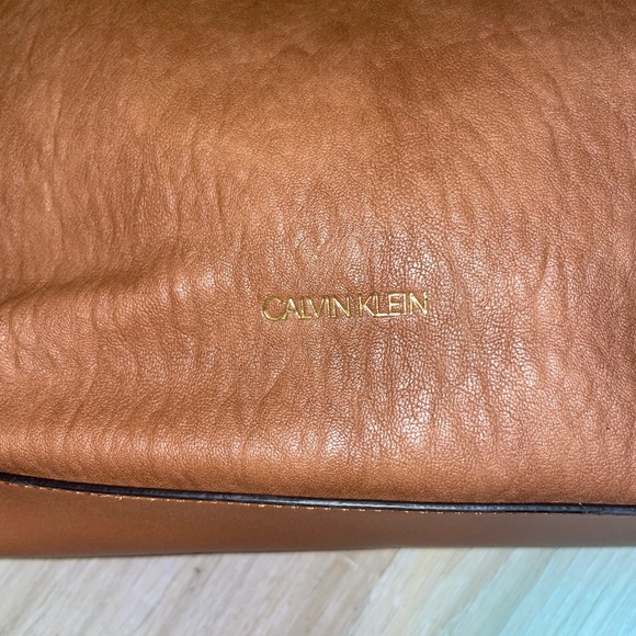 NWOT Calvin Klein Triple Compartment Reyna Tote in Caramel Color - Picture 10 of 16